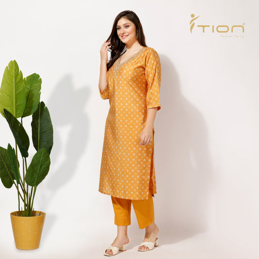Bandhani Kurti Set