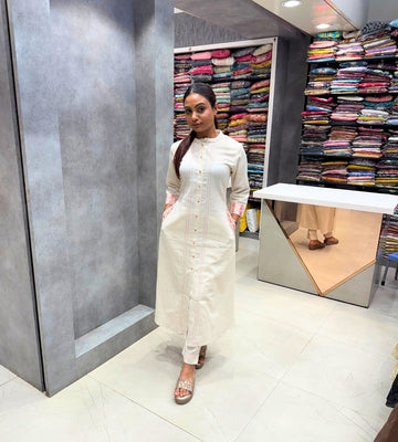 Pure cotton straight kurta set