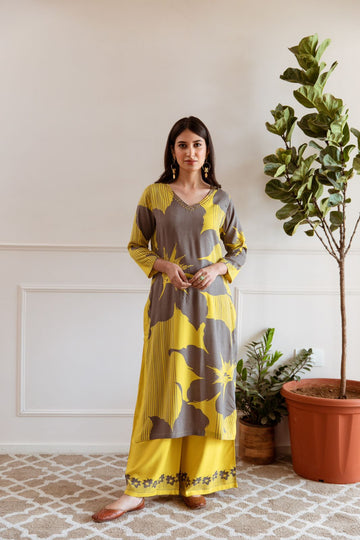 Floral Plazo Co-ord Set
