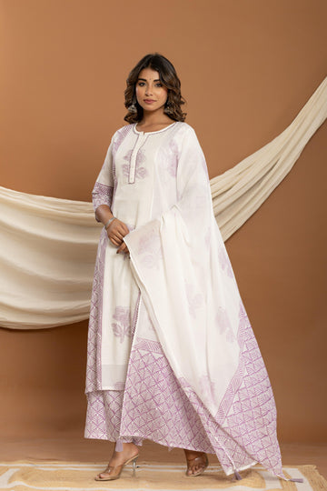 Whispering Elegance Mul Cotton Suit Set