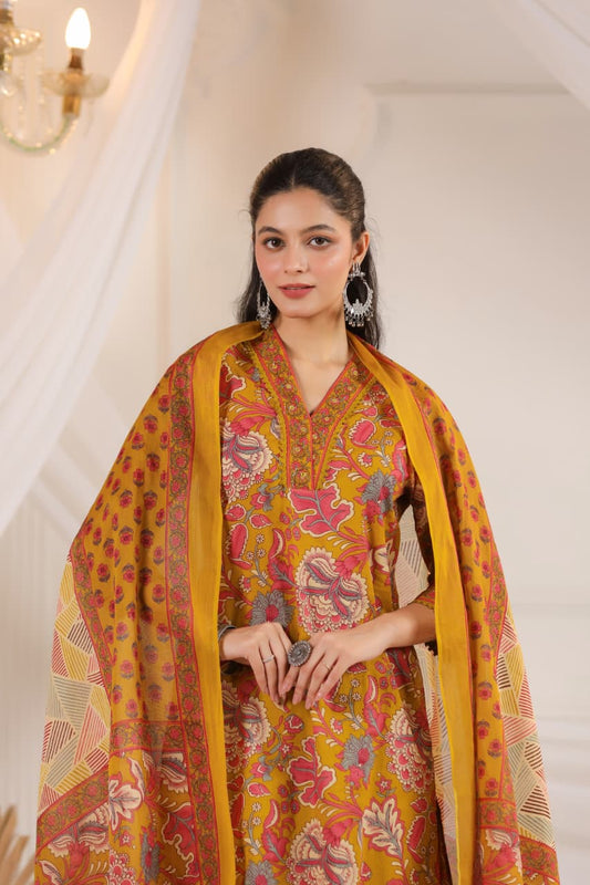 Pure Cotton Floral Printed Kurta Set