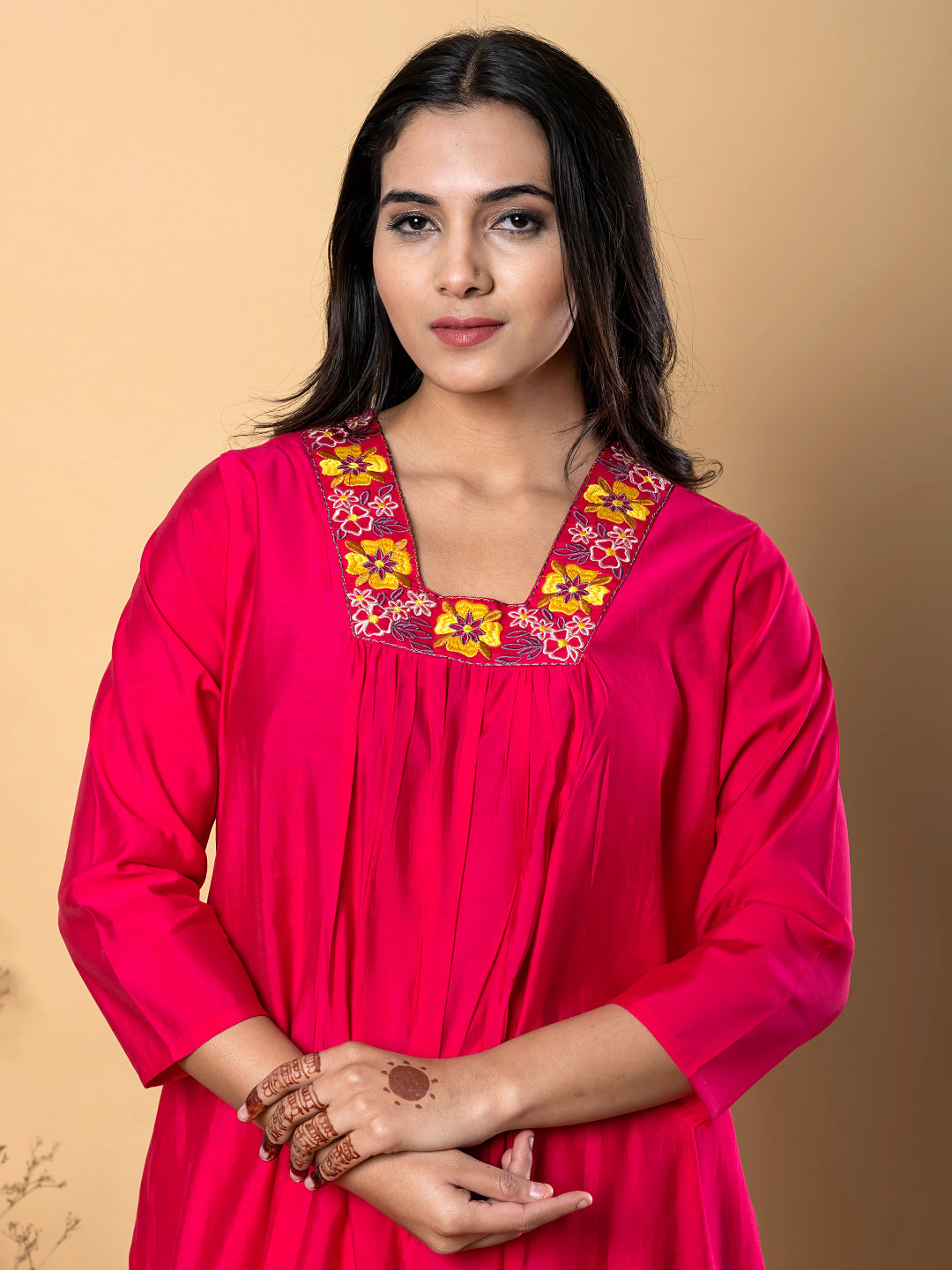 Fuchsia Ember Kurta Set