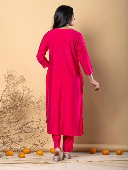 Fuchsia Ember Kurta Set