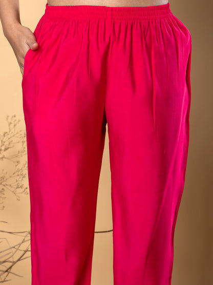 Fuchsia Ember Kurta Set