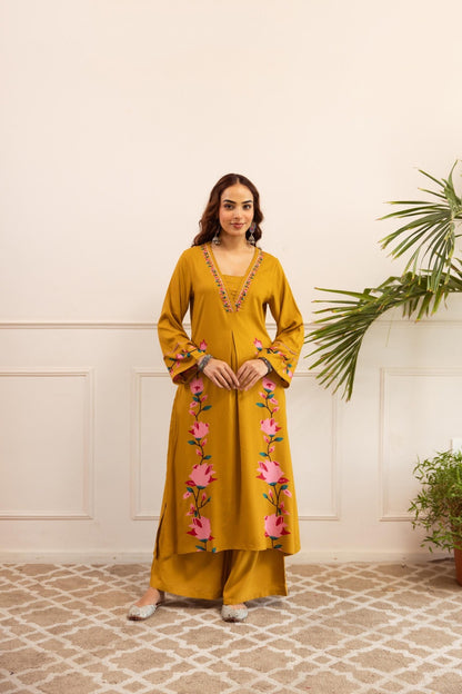 Yellow Plazo Set