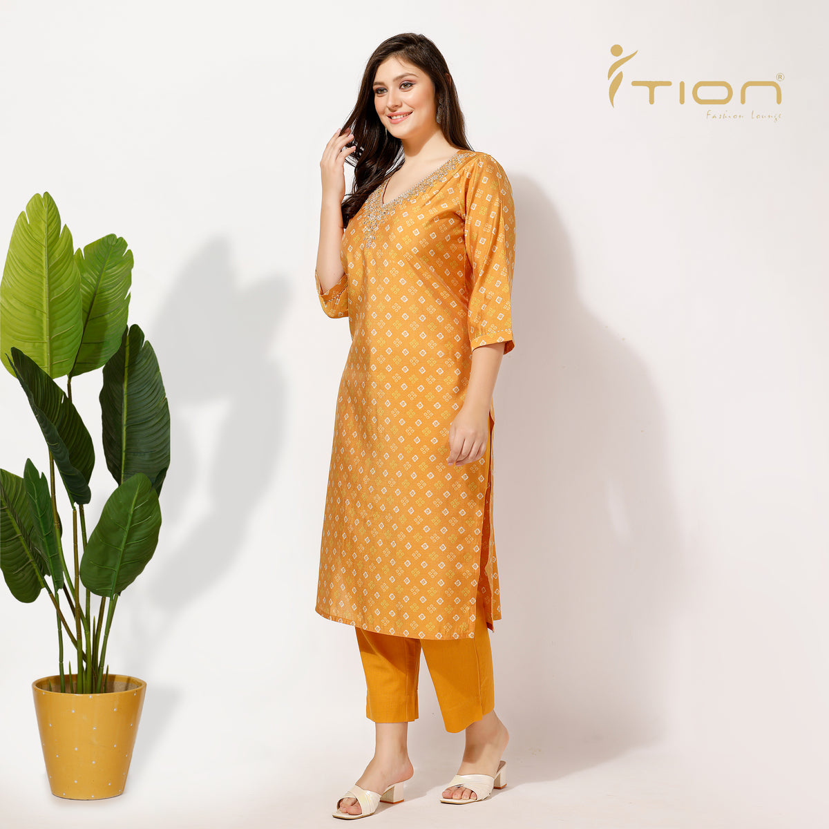 Bandhani Kurti Set