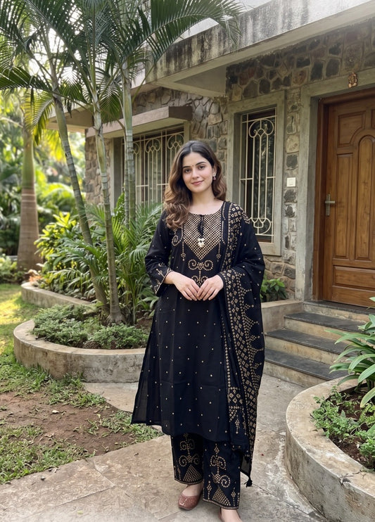 Bandhani Print Kurta Set