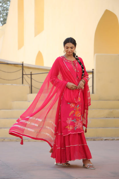 Royal Fuchsia Anarkali Set