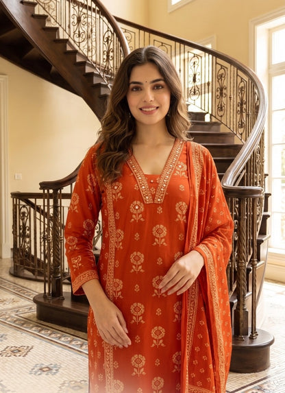 Rust Premium Pure Cotton Set