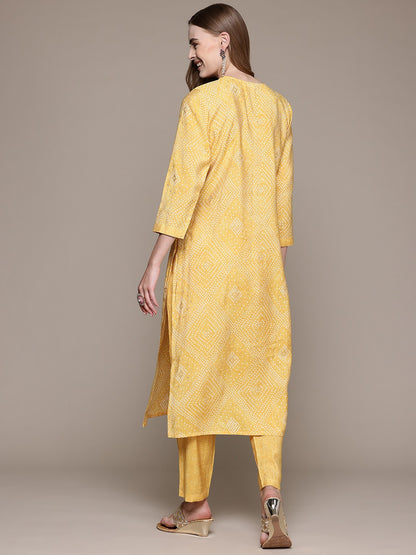 Geometric Bandhani-Inspired Print Set