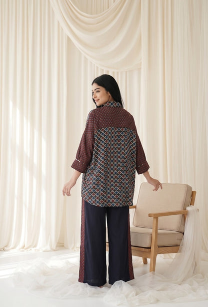 Geometric Print Oversized Co-Ord Set
