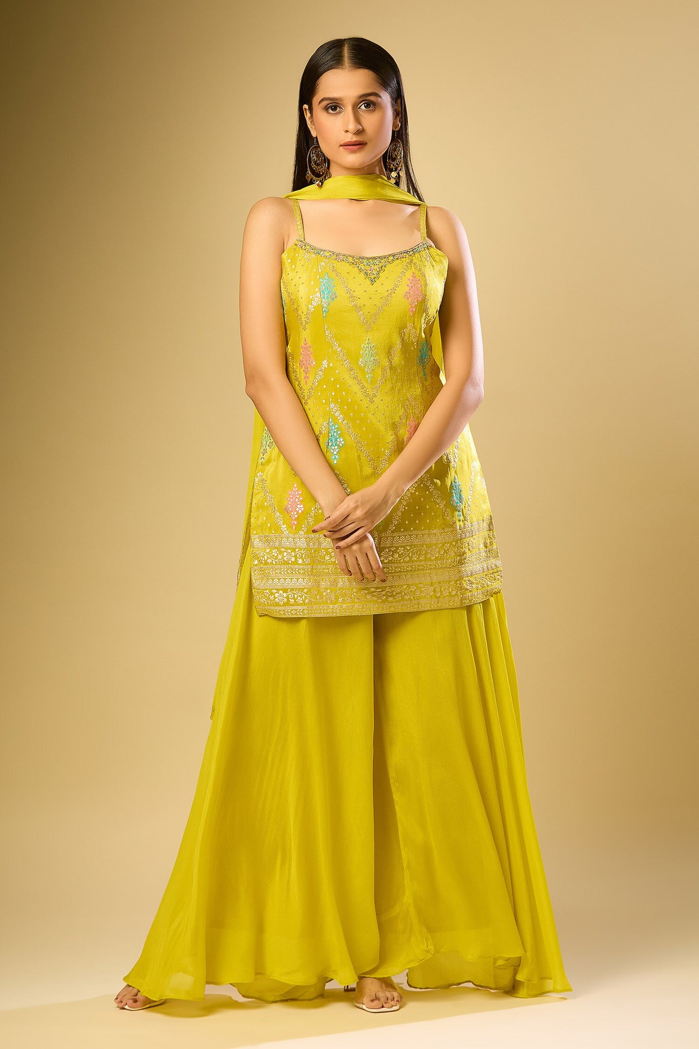 Yellow Elysian Brocade Set