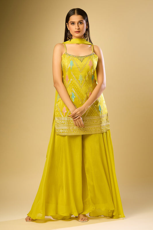 Yellow Elysian Brocade Set