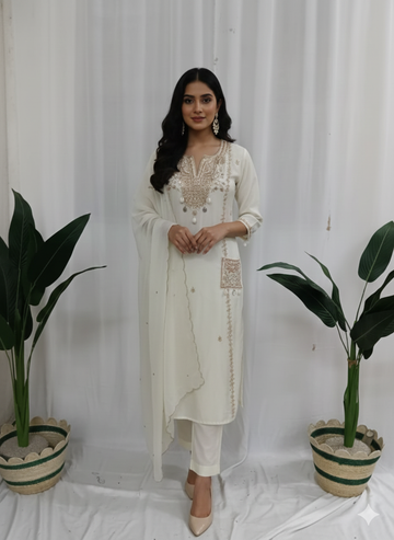 Ivory Noor Chanderi Set