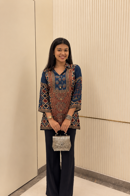 Ajrakh Print Kurta Shirt
