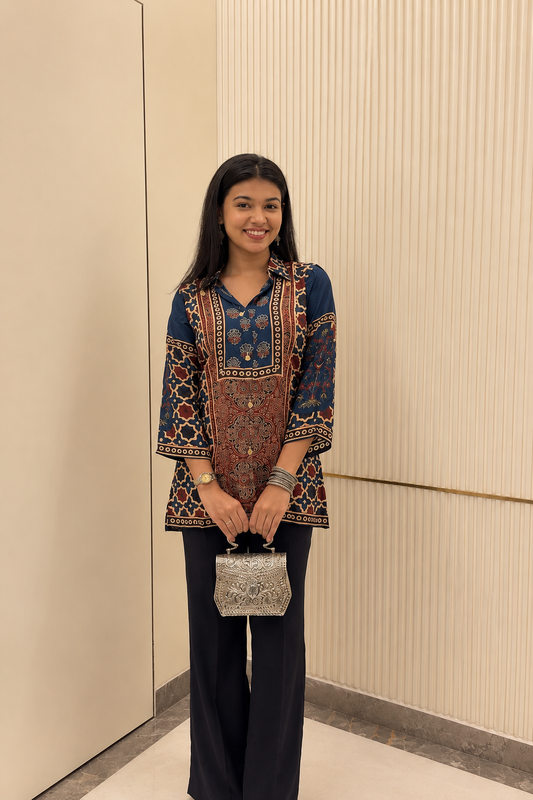 Ajrakh Print Kurta Shirt