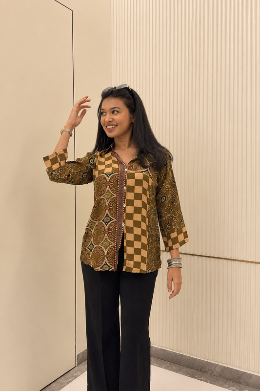 Indian Print Kurta Shirt