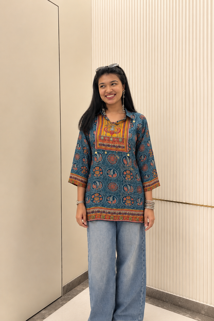 Rama Blue Indian Kurta Shirt