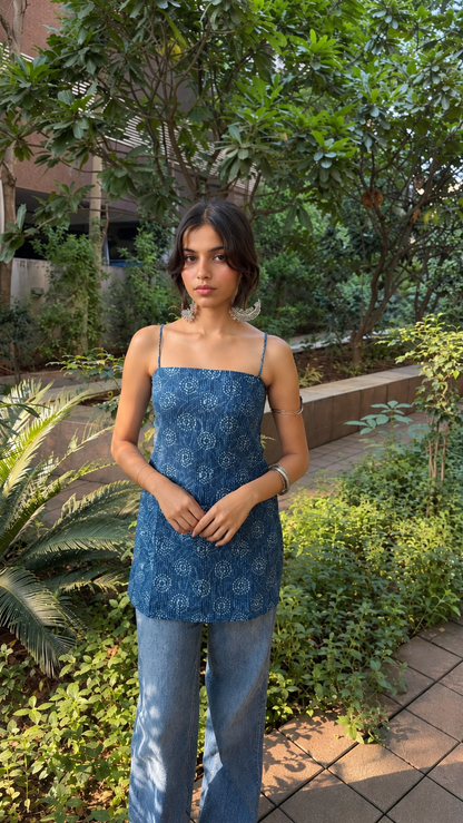 Khushi Noodle Strap Corset Kurti