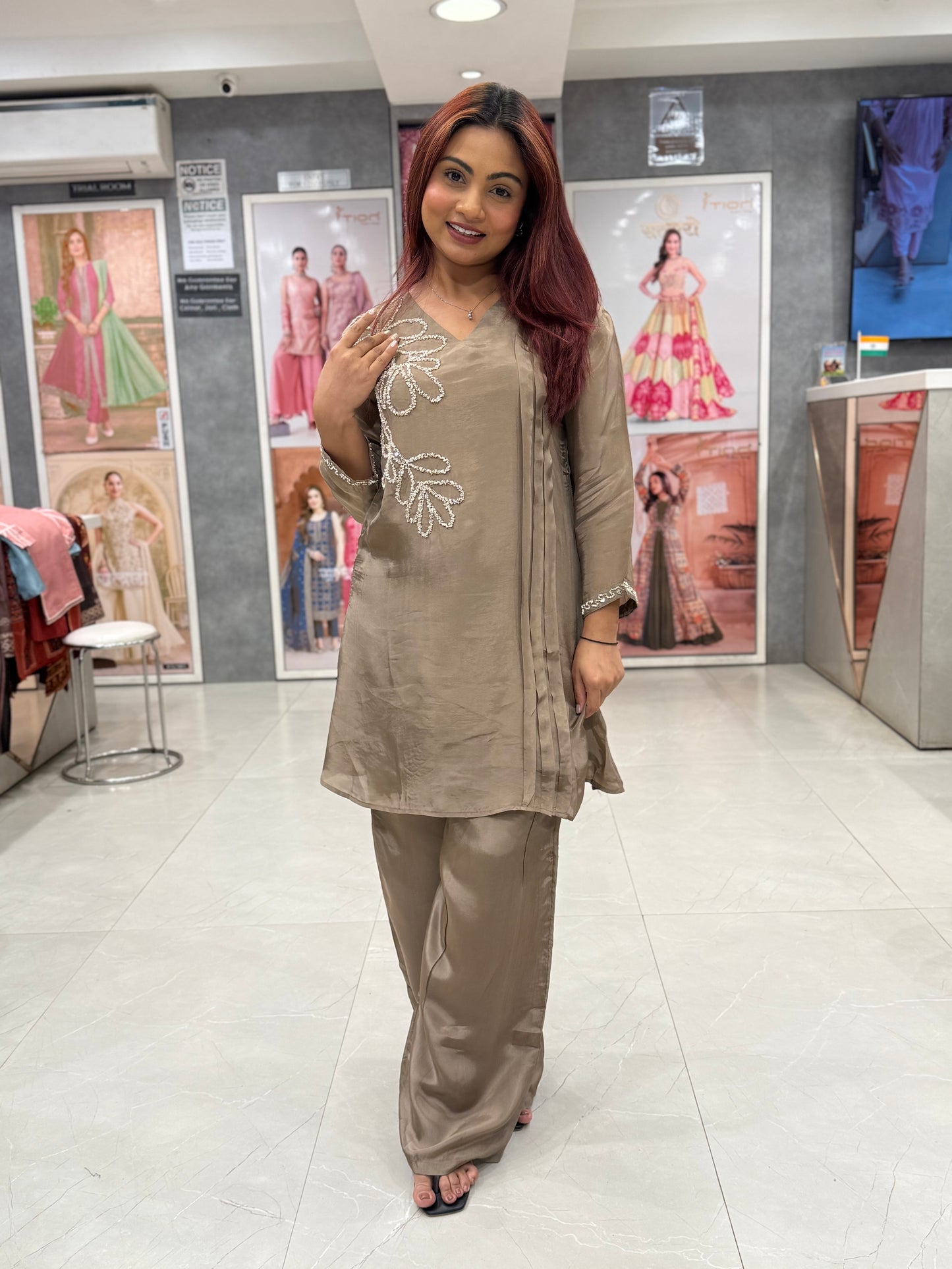 Pushpa Hand-Embroidered Set