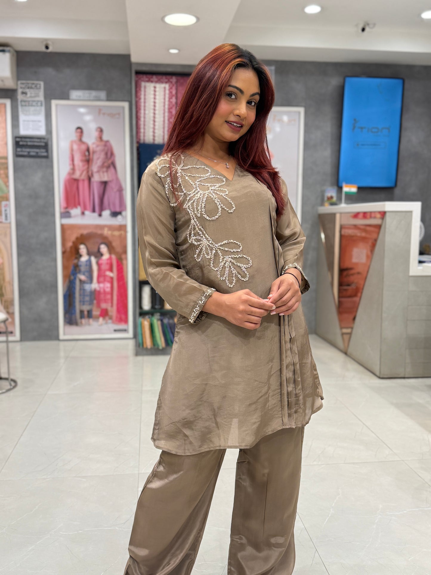 Pushpa Hand-Embroidered Set