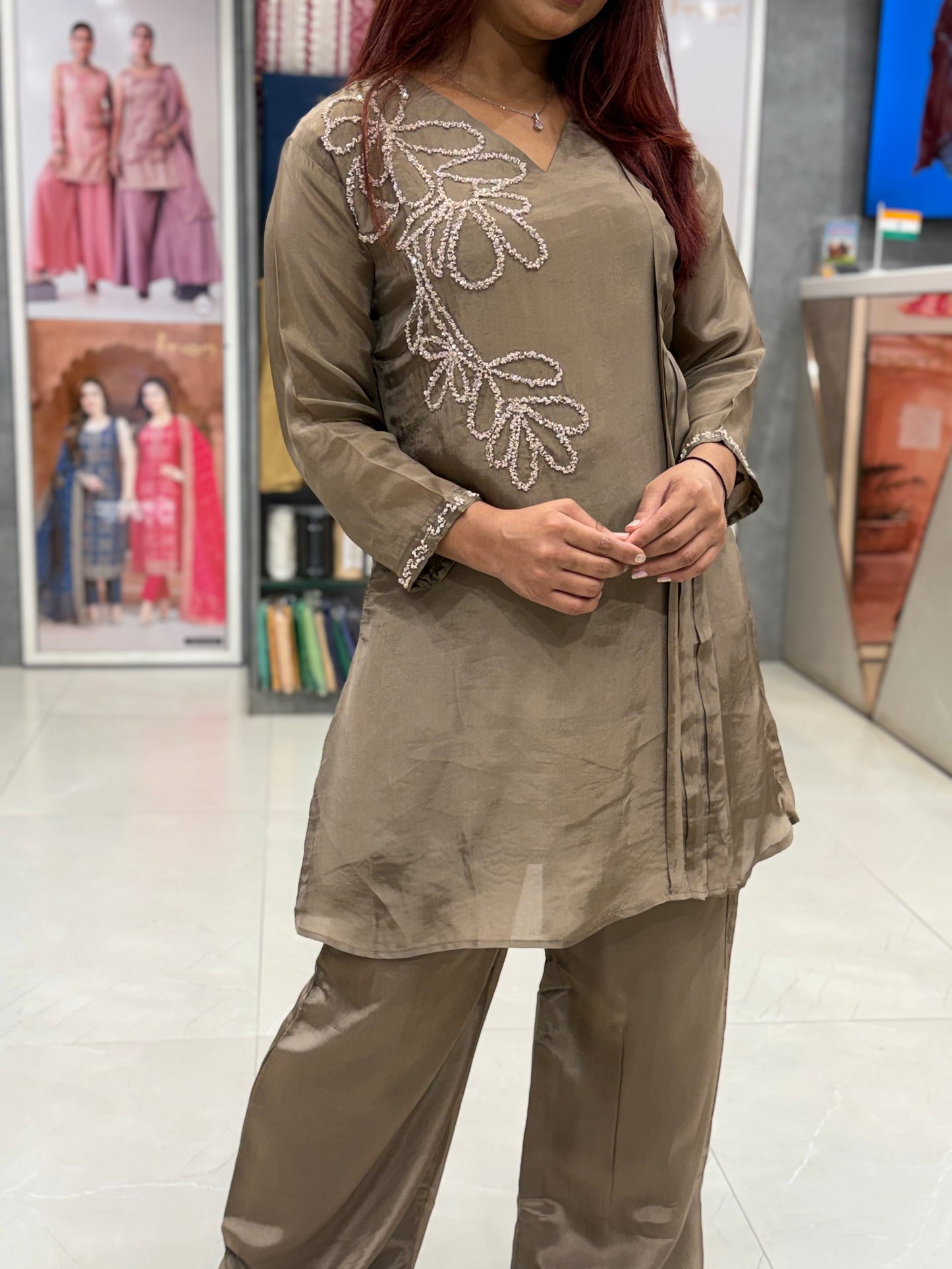 Pushpa Hand-Embroidered Set