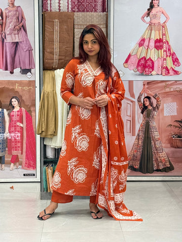 Orange A-Line Cotton Set