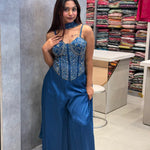 Elysian Indo-Western Silk Corset Set
