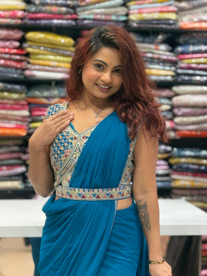 Firoji Pre Drape Sare