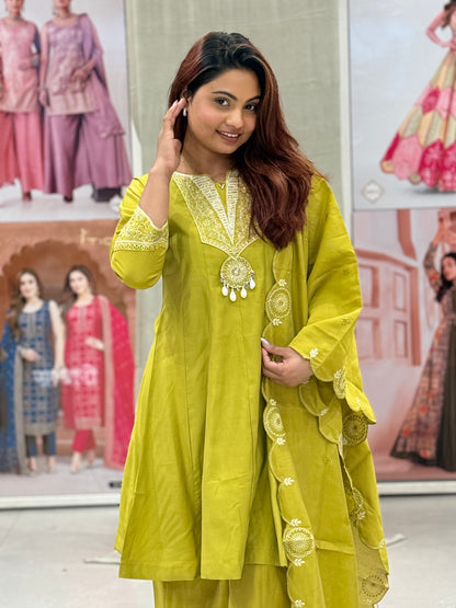 Kiran Short Kurta Plazo Set