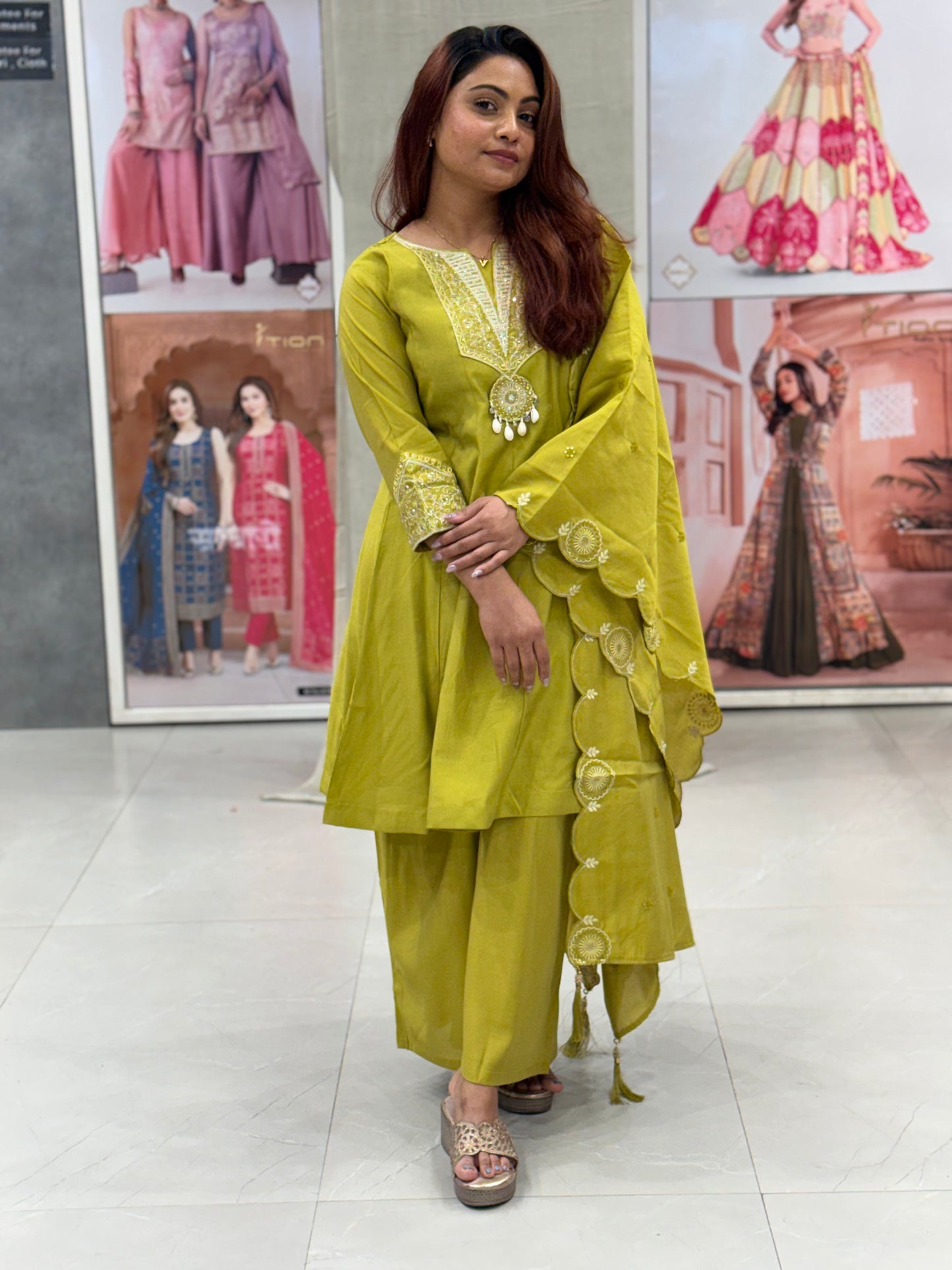 Kiran Short Kurta Plazo Set
