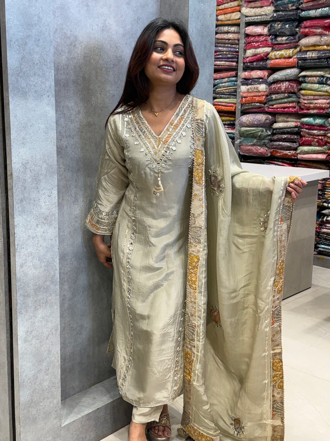 Silk Gota Pati Set