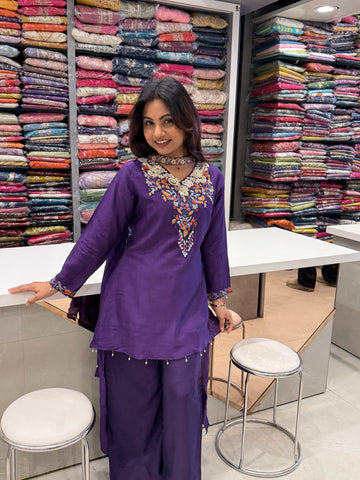 Bainganee Silk Set
