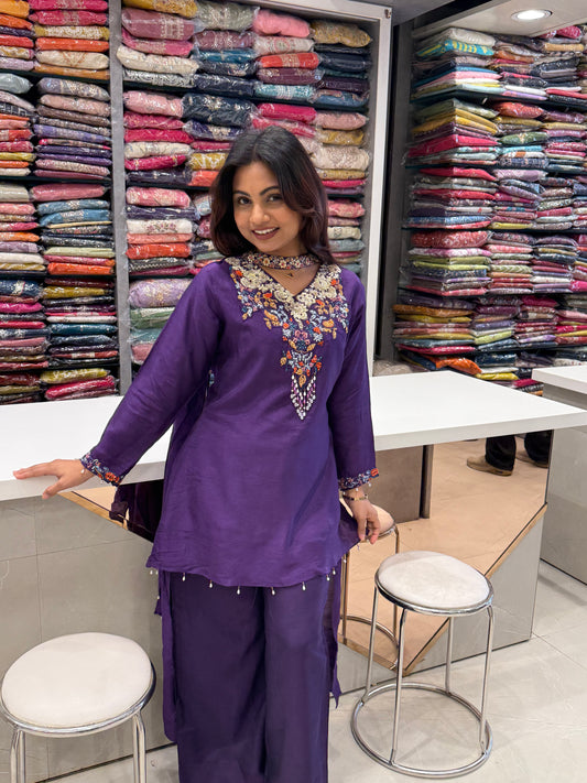 Bainganee Silk Set