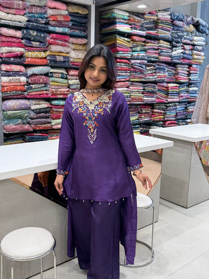 Bainganee Silk Set