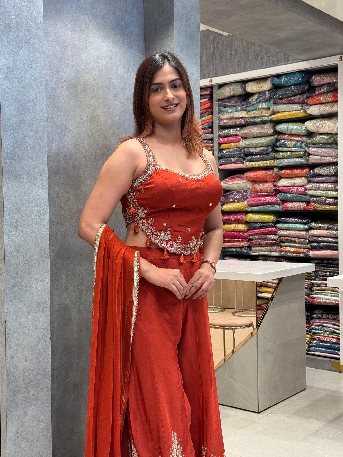 Terracotta Treasure Pure Silk Co-ord Set