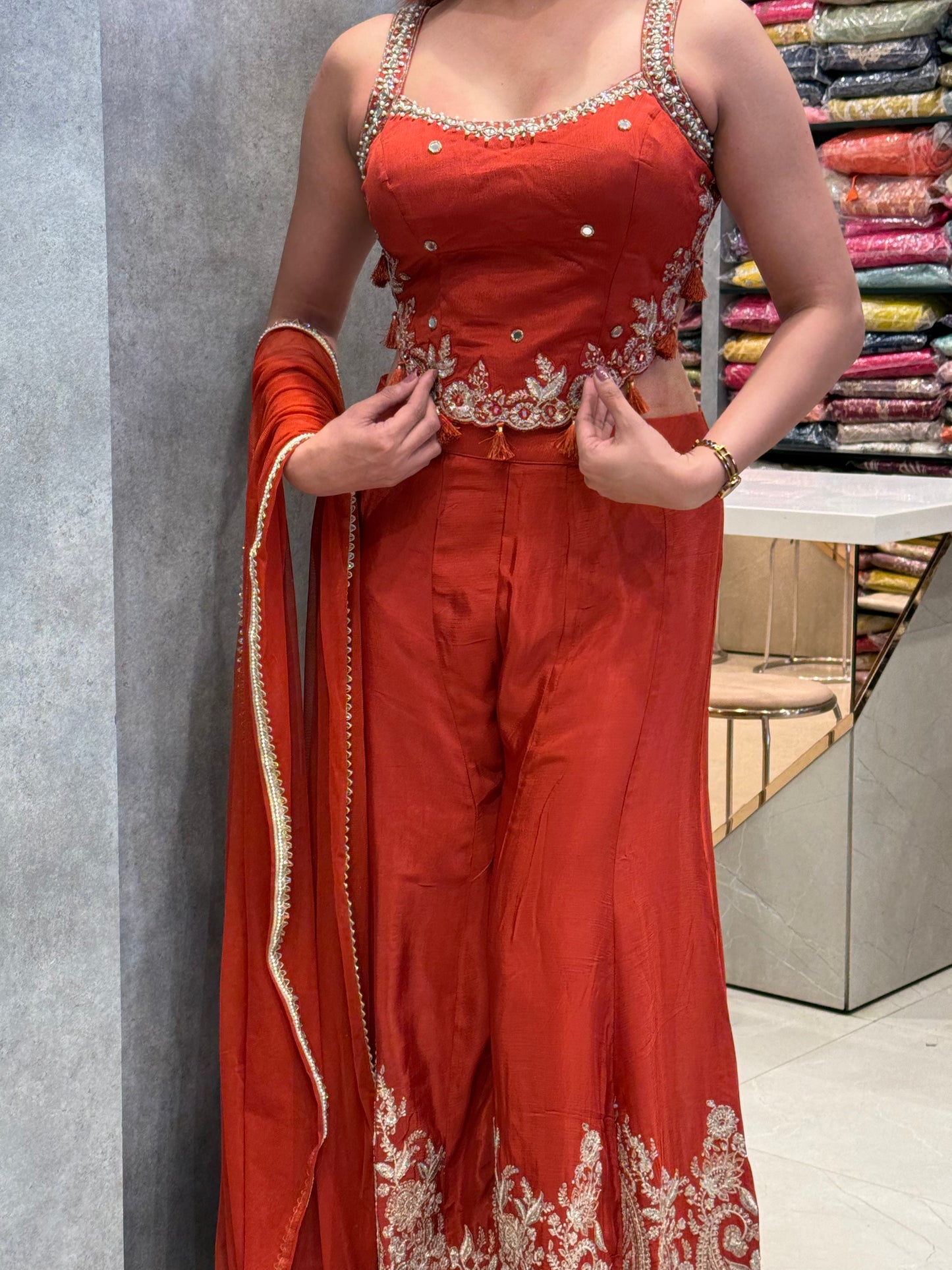 Terracotta Treasure Pure Silk Co-ord Set