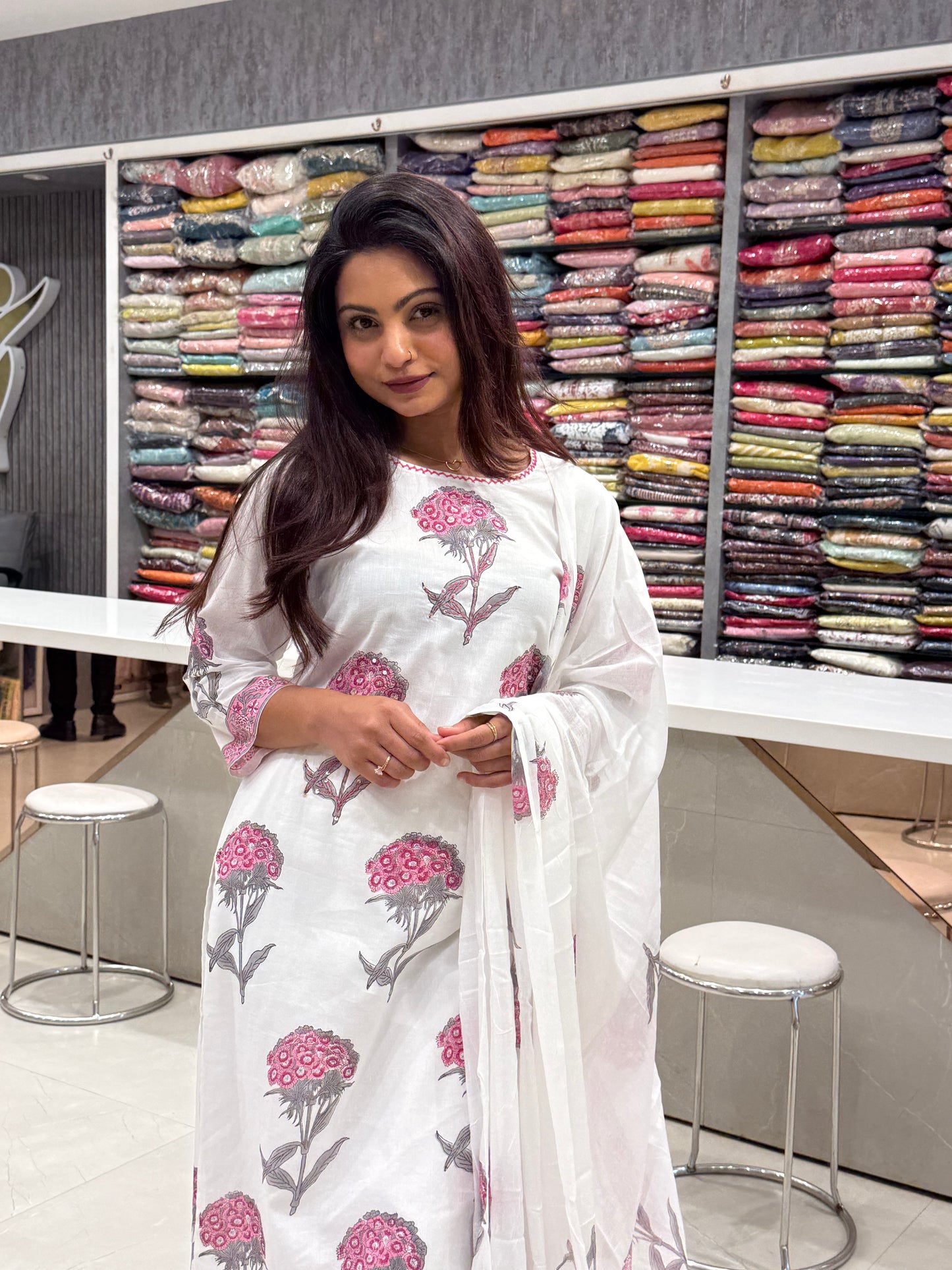 Gulabi Kiran Mul Cotton Set