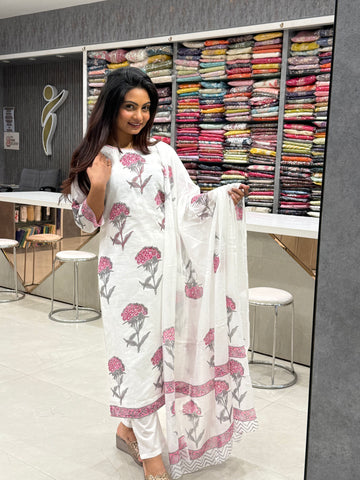 Gulabi Kiran Mul Cotton Set