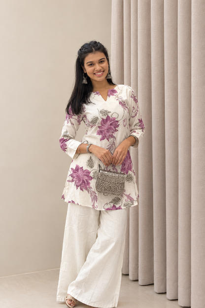 Lilac Mallika Short Kurta Set
