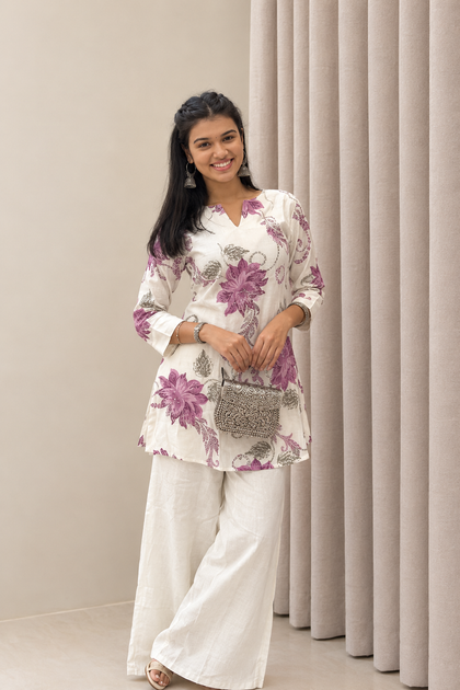 Lilac Mallika Short Kurta Set