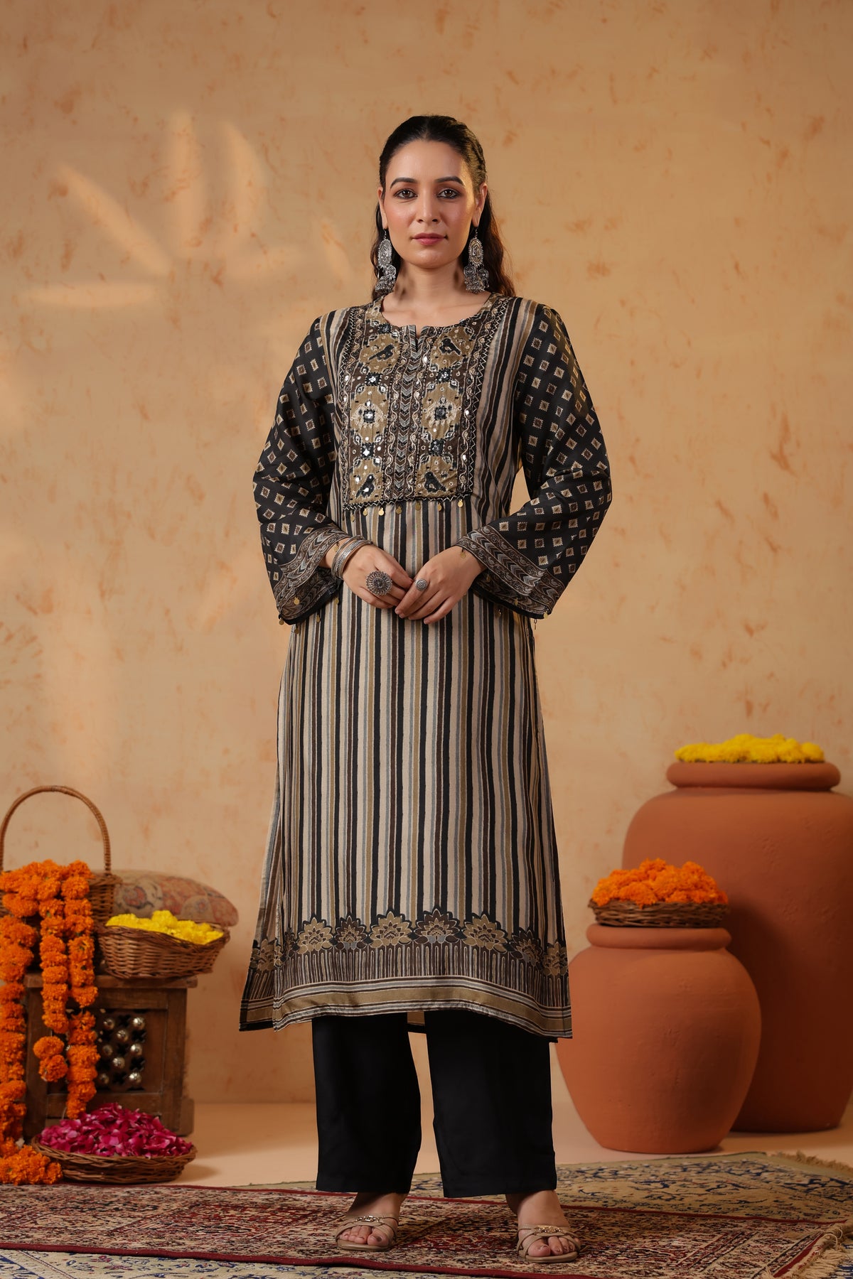Noor Heritage Kurta & Dupatta Set in Muslin Silk