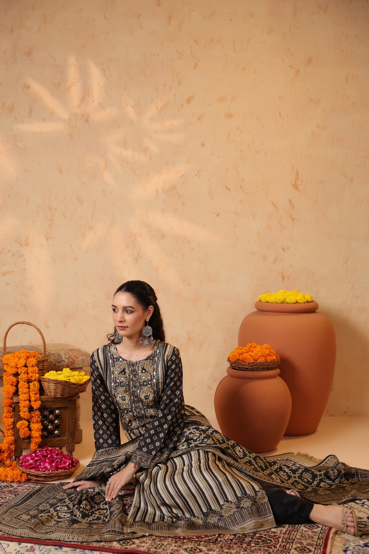 Noor Heritage Kurta & Dupatta Set in Muslin Silk