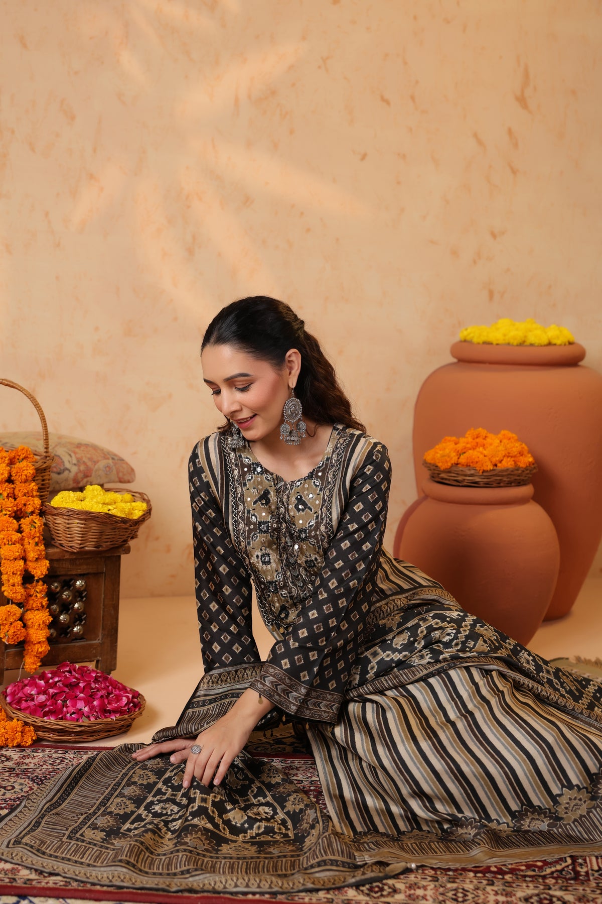 Noor Heritage Kurta & Dupatta Set in Muslin Silk