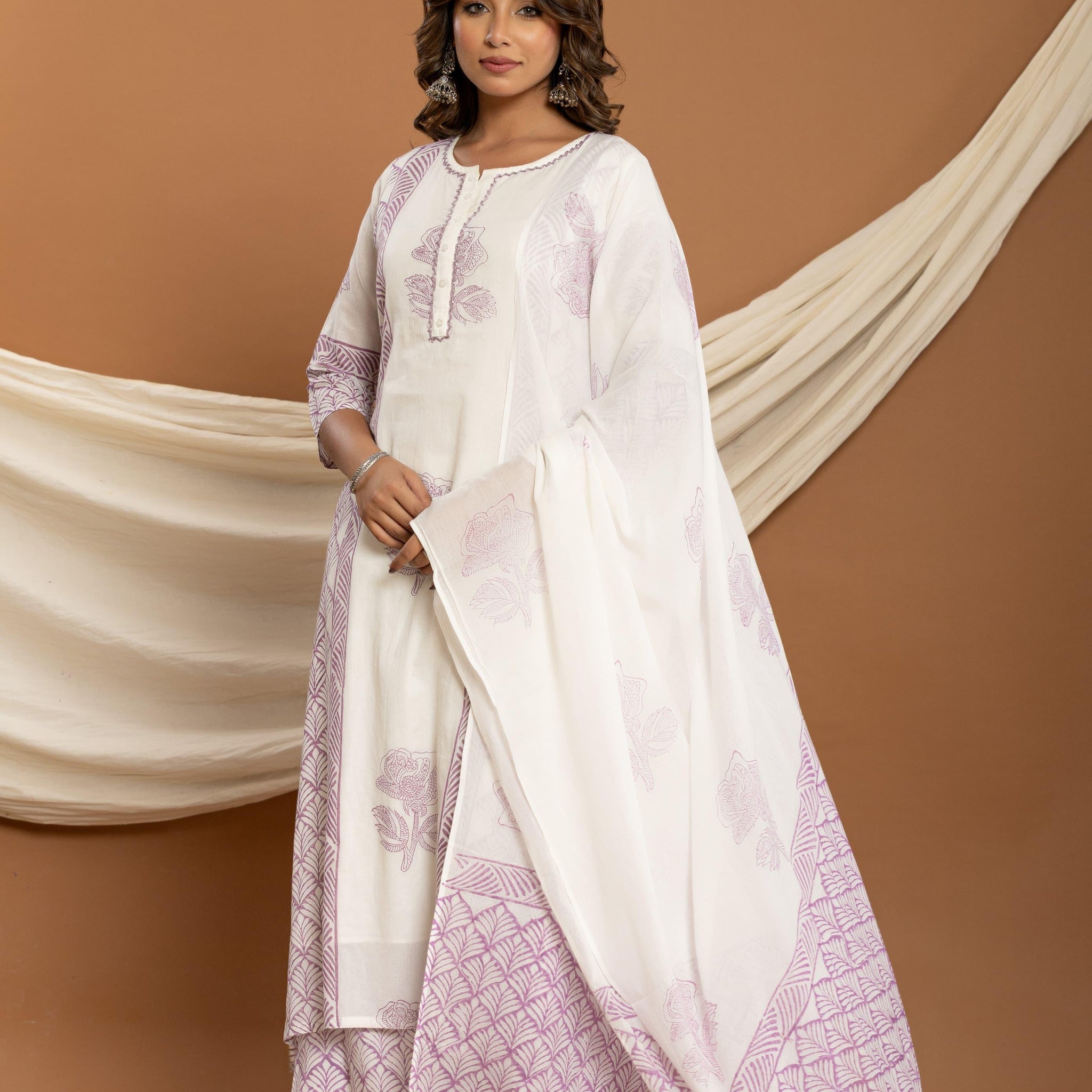 Whispering Elegance Mul Cotton Suit Set