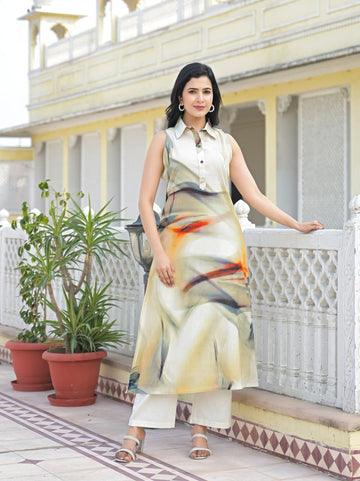 Timeless Elegance Khadi Cotton Co-ord Set