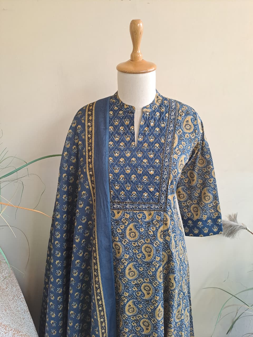 Indigo Heritage Cotton Suit Set