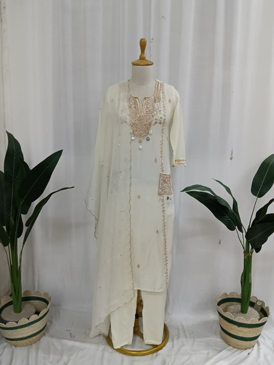 Ivory Noor Chanderi Set