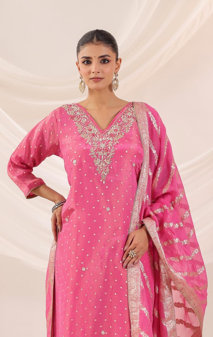 Rani Shimmer Silk Suit Set