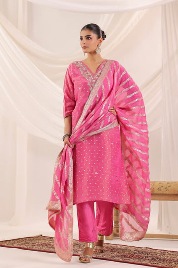 Rani Shimmer Silk Suit Set